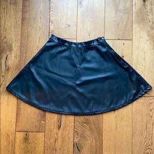 American Apparel faux leather circle skirt